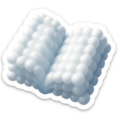 top view of a thick open book made entirely of small, very bright white fluffy convex clouds, matte glass style, no background sticker