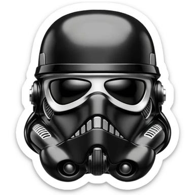 Black storm trooper helment more black sticker