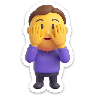 a person bowing politely with a warm and friendly feeling, 3D emoji style, no background, expression matching the Korean word '꾸벅' sticker