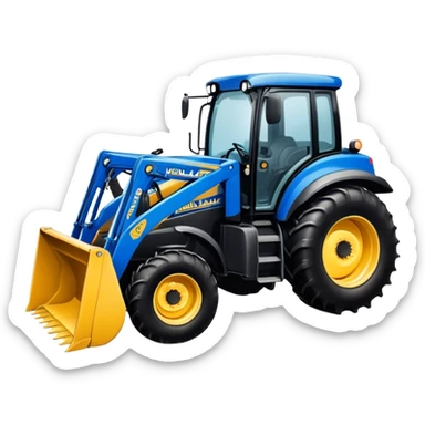 new holland tractor with front loader sticker