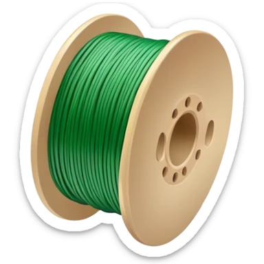 green filament spool sticker