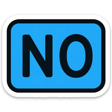 NxO text in the middle with a blue background, simple icon style sticker