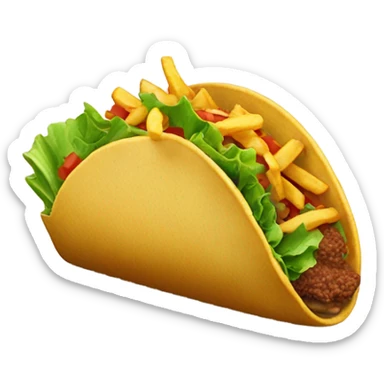 tacos with fries sticker