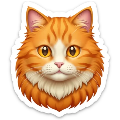 orange cat emoji iOS 18 sticker