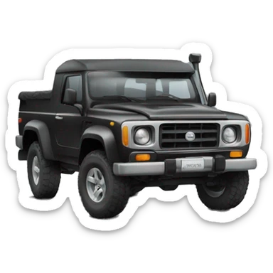 camioneta negra 4x4 sticker