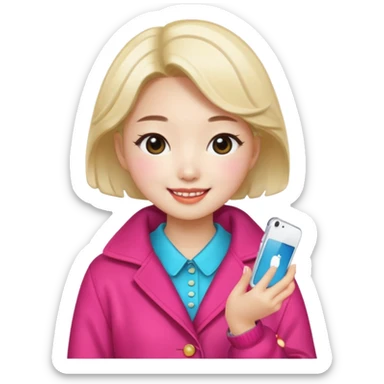 fashionably grily, designer, korean, bubbly sticker