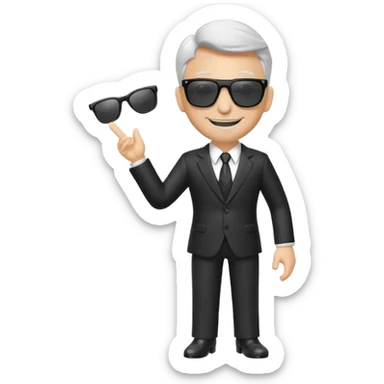 monopoly figurine man with sunglasses sticker