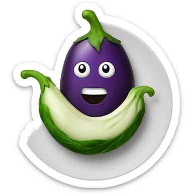 Eggplant in a salad  sticker