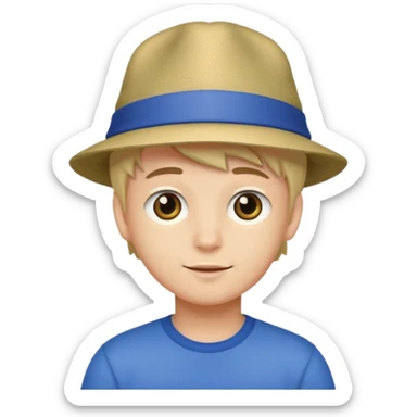 Gay boy with hat sticker