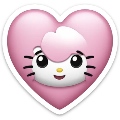 hello kitty heart sticker