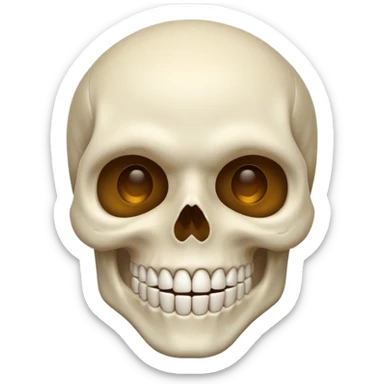 Skull face sticker