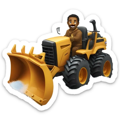 King in a snow plow sticker