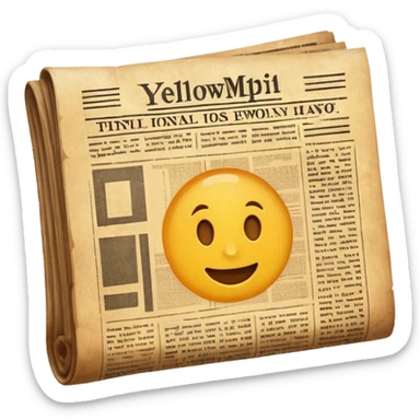 Vintage newspaper sticker