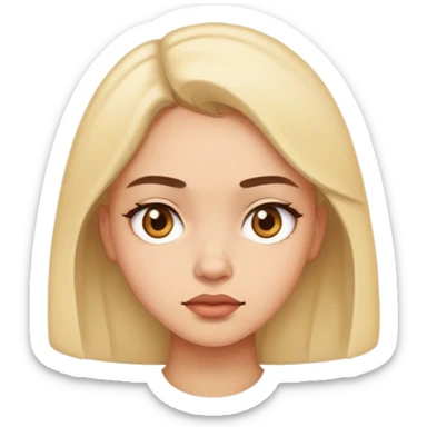 Girl giving a side eye sticker