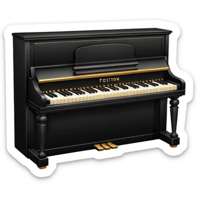 piano with no written text on it sticker