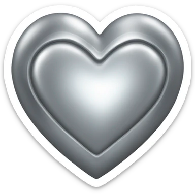 Silver heart sticker
