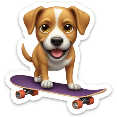 Dog on a skateboard sticker