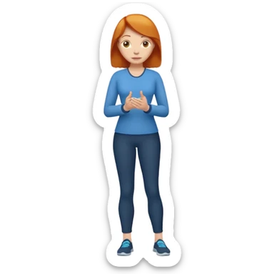 ginger woman posture sticker