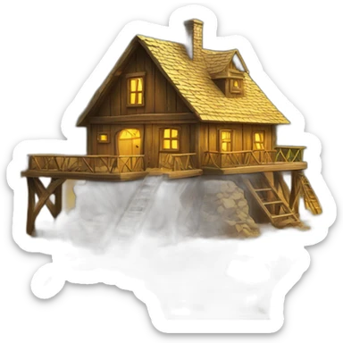 gold mining house sticker