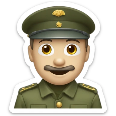 Souris en habit de militaire sticker