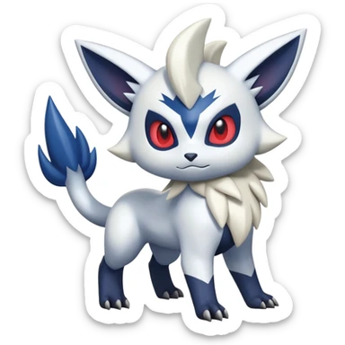 Zangoose-Absol-Meowstic-Fakémon-hybrid-creature (full body)  sticker