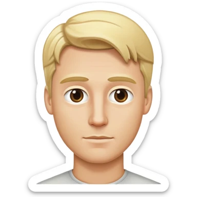 As a tall blonde man sticker