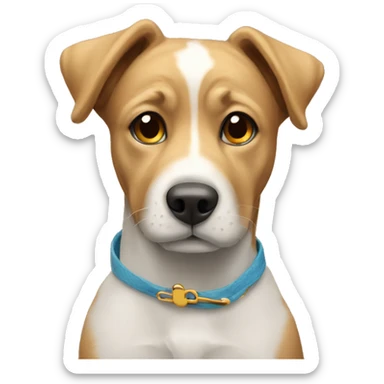 Perro con lazo sticker