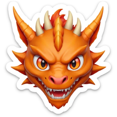 Anime Dragon Human Orange He/Him sticker