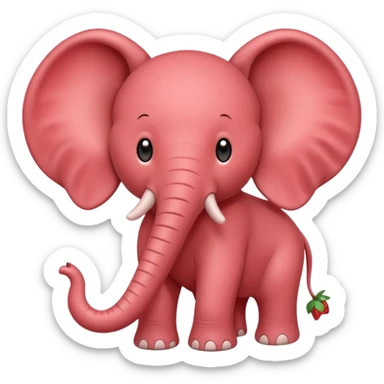 Strawberry elephant sticker