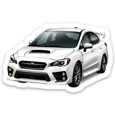 White Subaru wrx  sticker