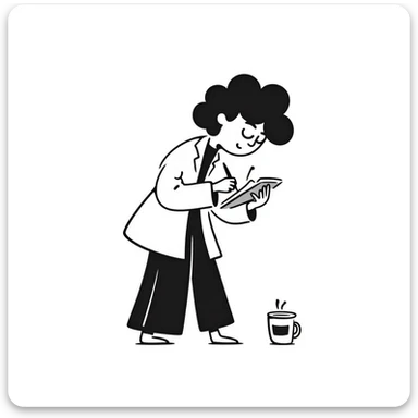 journalist taking notes sticker