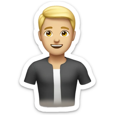 a person making a dan sticker