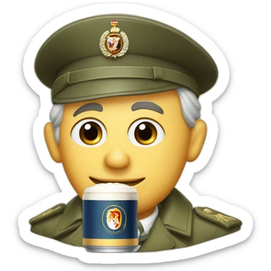 Leader of germany in world war ii with a beer sticker