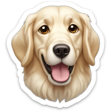 frustrated english cream retriever dog sticker