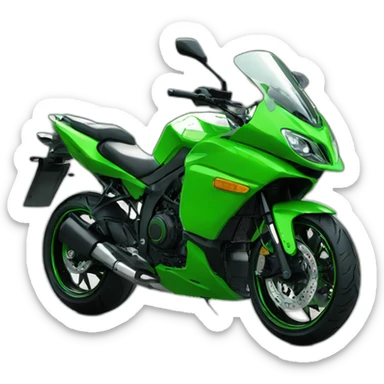 H2r green motorcycle sticker