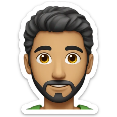 Young Arab man with short pointy beard sticker