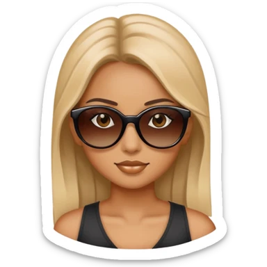 Niña con gafas de sol sticker