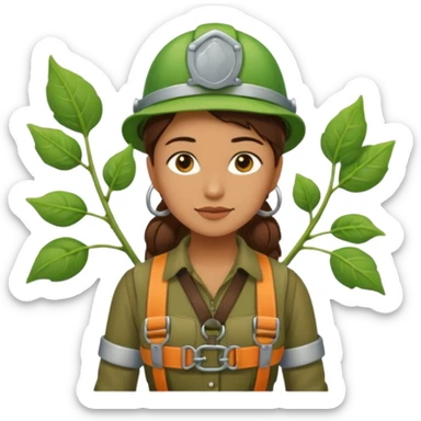beanstalk worker female sticker