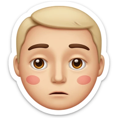 Face that shows secondhand embarrassment  sticker