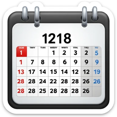 calendar with 36 number sticker