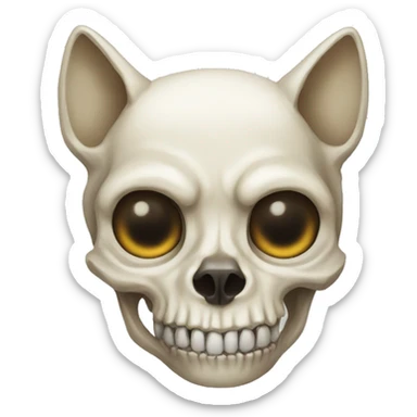 cat skull emoji sticker