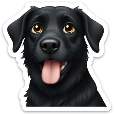 Black dog sticker