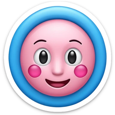 Emoji azul e rosa sticker