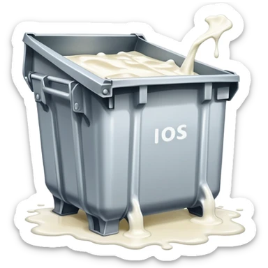 Dumpster with milk dripping out  sticker