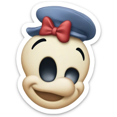 Chat avec un serre tête Disney Mickey sticker