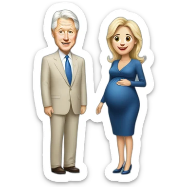 pregnant bill clinton sticker