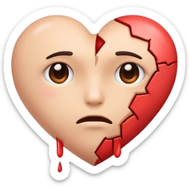 Half of a broken heart sticker