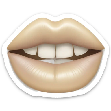 Pastel Beige lips sticker