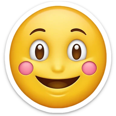 create yellow emoji with text 1C sticker