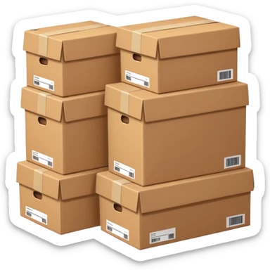 create a realistic emoji showing logistics in a efficent way sticker